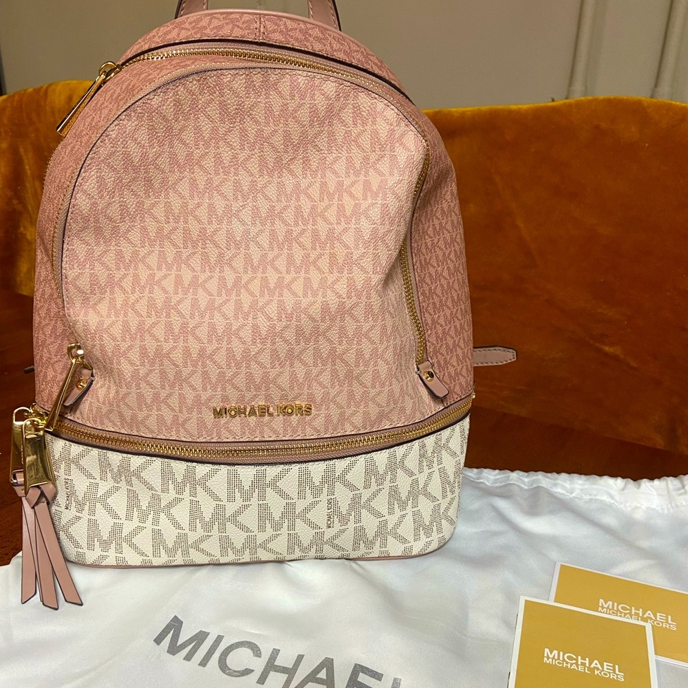 Michael Kors Rhea Color Block Logo Backpack